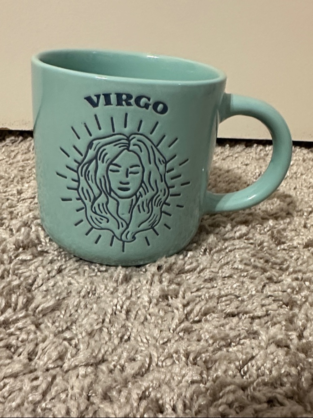Wild Sage Mint Green Zodiac VIRGO Ceramic Mug
